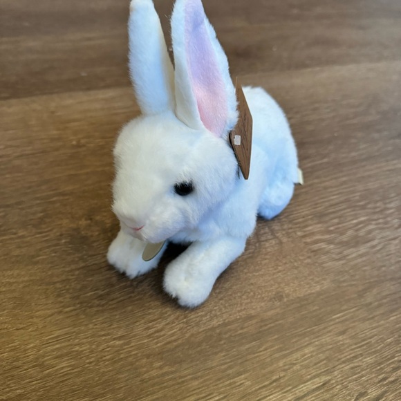 Aurora Small American White Rabbit Miyoni Realistic Stuffed Animal White 8" - Picture 3 of 6